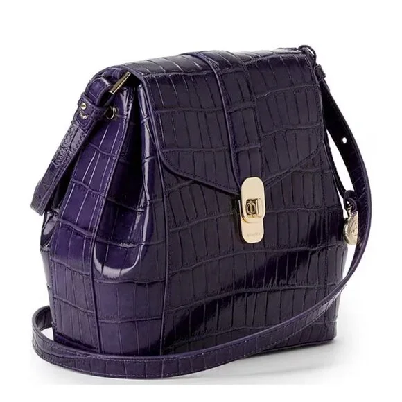 NWT BRAHMIN Sirona Collection Chrome Margo Voltage Violet Crossbody Bag Margo Brahmin | eBay main image 2